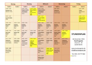 Mehr über den Artikel erfahren STUNDENPLAN TANZTANGENTE