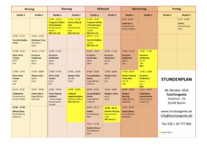 Mehr über den Artikel erfahren STUNDENPLAN TANZTANGENTE